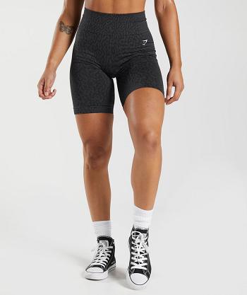 Gymshark Adapt Animal Seamless Cycling Ženske Kratke Hlače Crne | HR 3862WNB